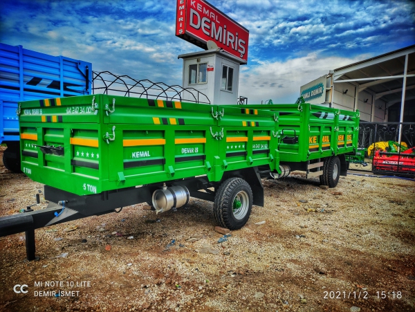 5 TON TEK DİNGİL İKİ LASTİK RÖMORK
